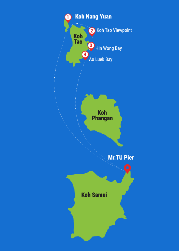 koh Tao Map